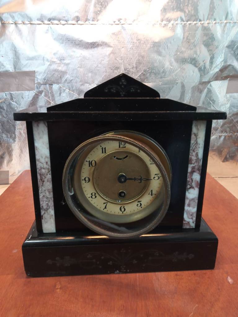 Vintage Marble and Slate Mantel Clock