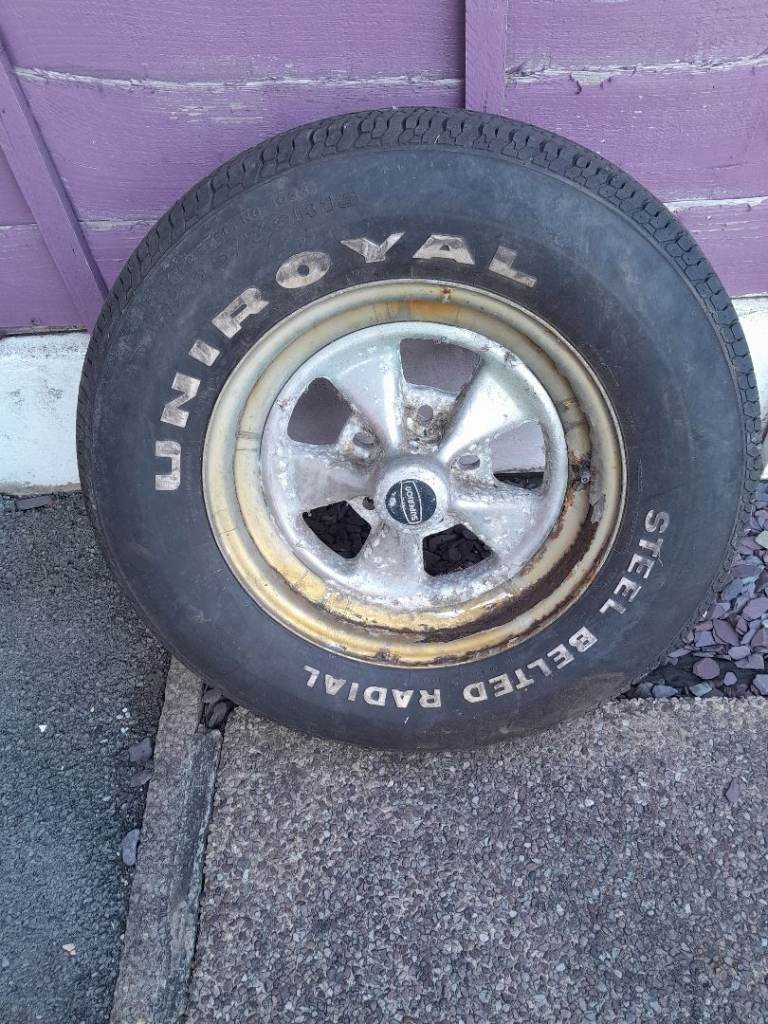 old superior spoke wheel and tyre