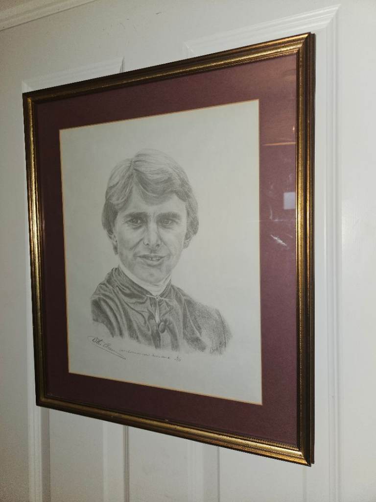 Willie Carson Limited Edition Signed Print 4/50 Gold Frame Signed Diane Ross