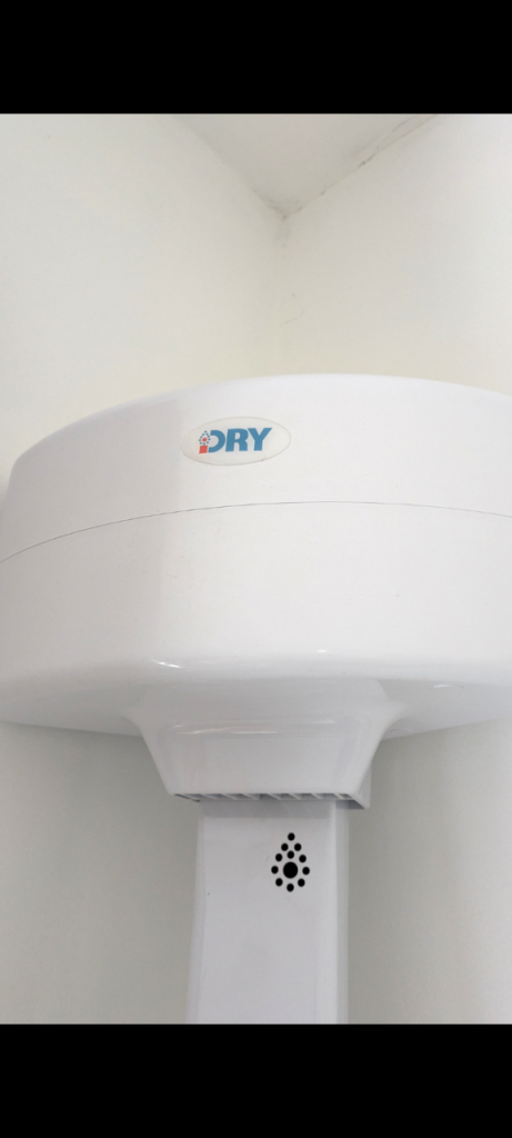 iDry Body Dryer for an accessible bathroom.