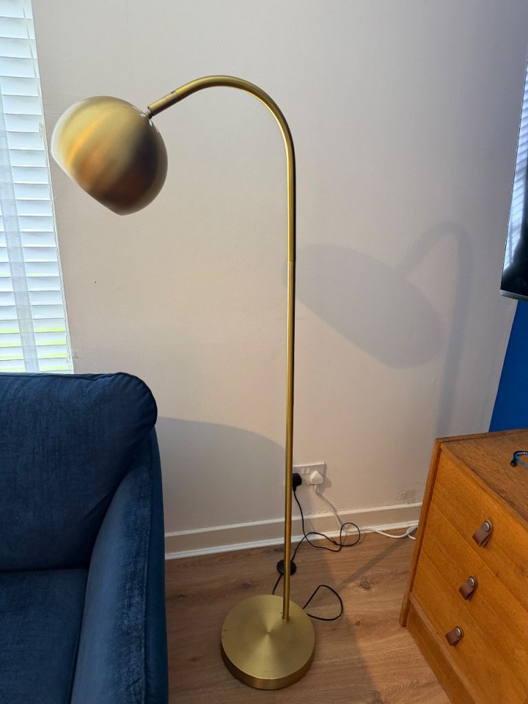 Floor standing lamp- polished brass colour
