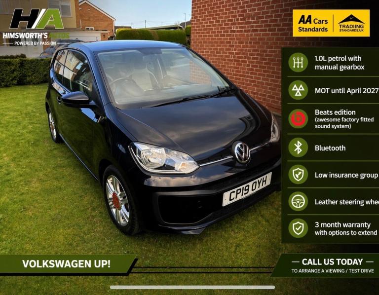 2019 Volkswagen up! 1.0 up! beats Euro 6 (s/s) 3dr HATCHBACK Petrol Manual