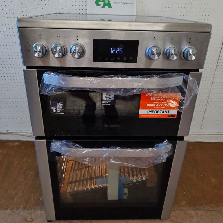 Hotpoint HDE6VDCAX 60cm Electric Cooker Stainless Steel Freestanding