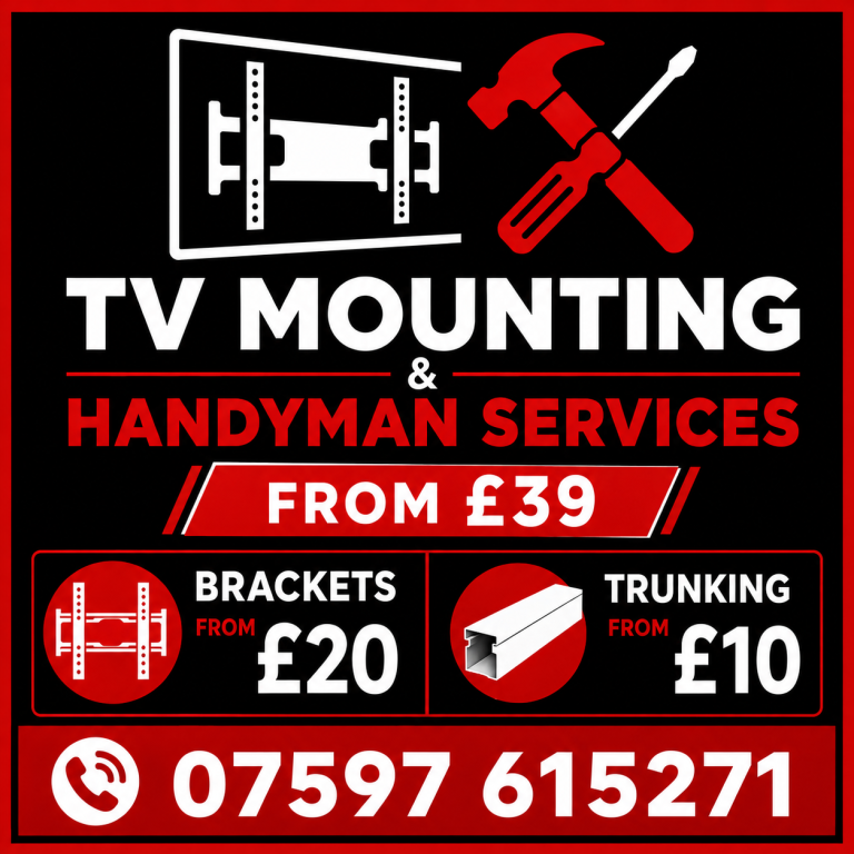 TV Wall Mounting ✅ 5 ⭐ Google Rating - Flat Pack