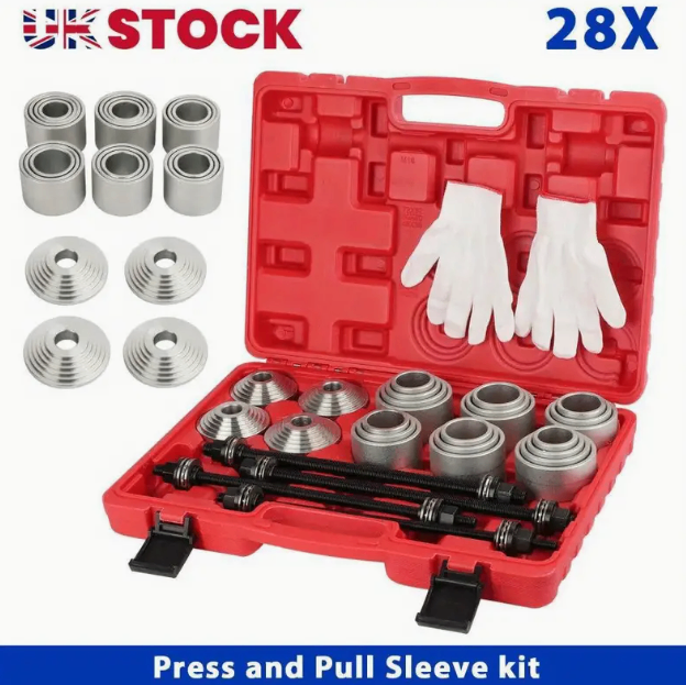 28PCS Press and Pull Kit Sleeve Removal Tool Car Universal Bush Bearing Removal