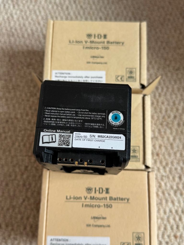 3x IDX Imicro 150 V-mount Batteries