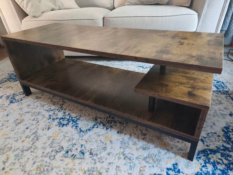 Industrial Style Coffee Table or TV Stand with Storage