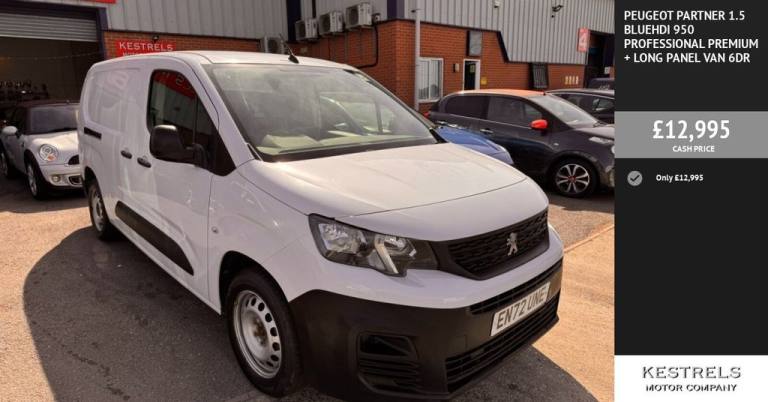 2023 Peugeot Partner 1.5 BlueHDi 950 Professional Premium + Long Panel Van 6dr Diesel Manual LWB ...