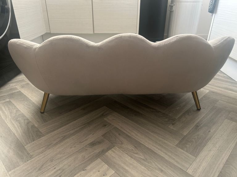 Vivian grey velvet pet bed/sofa (£50 rrp £99)