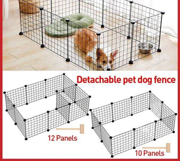 Detachable Panel Pet Playpen Puppy, Dog, Rabbit, Cat, Portable Fence Cage 64 Panels and fixings