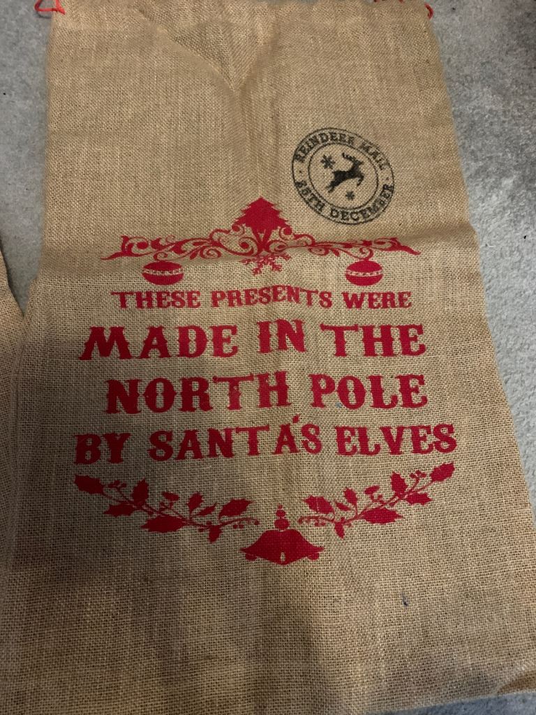 Pair of canvas Christmas/Santa sacks 