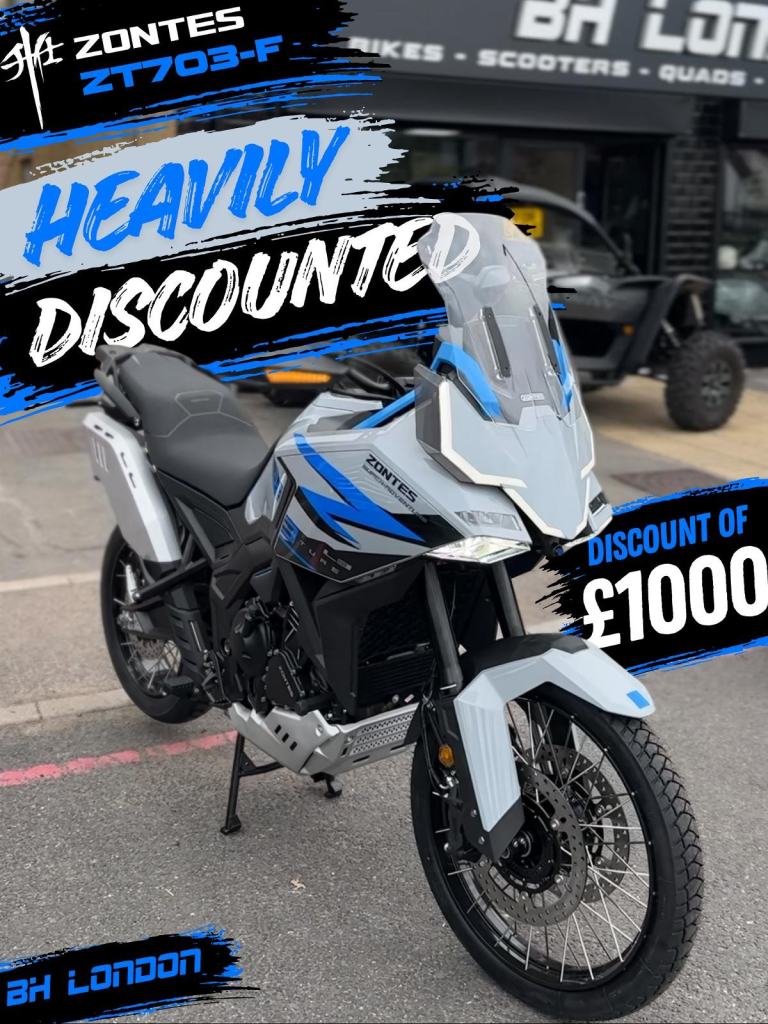 £1000 OFF !!! Zontes ZT703-F - 2 year warranty - Road legal Tourer Motorcycle