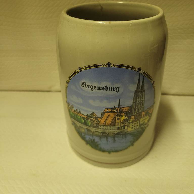 Regensburg Souvenir Beer Stein Mug 0.5L Made In Germany  (e)