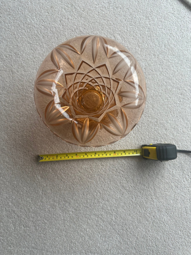 Vintage Art Deco Rose Crystal Vase