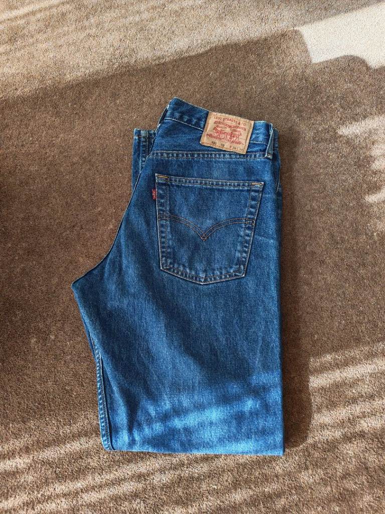 Levi's 522 Men's Blue Denim Jeans W34 L32 – Good Condition