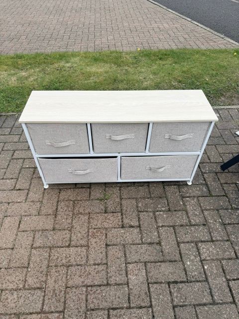 Storage box with 6 canvas drawers
