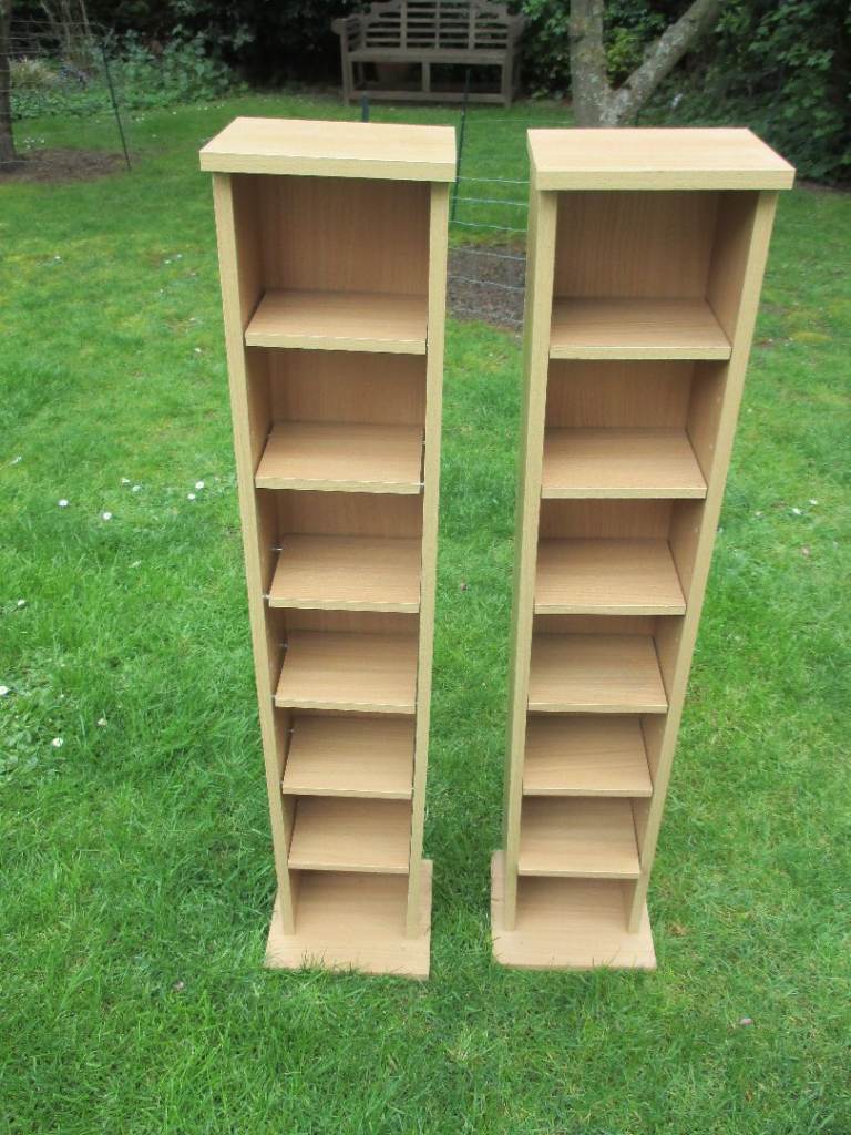 CD Tower Rack Shelving. 2 items in this sale. Believed to be Ikea. Light Maple in colour.