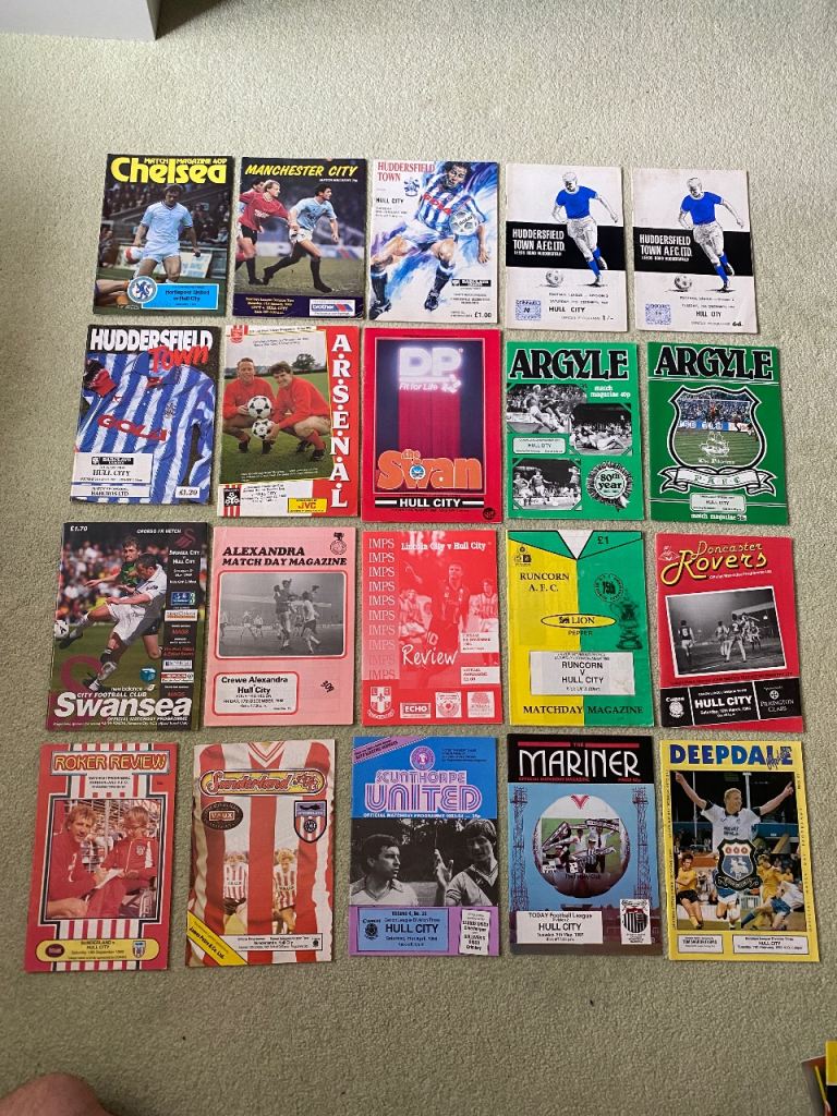Bargain bundle of 140 Hull city programmes (mainly away ones) 