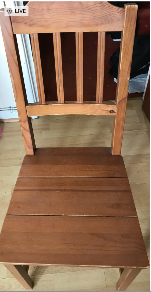 4 x Dining wood chairs
