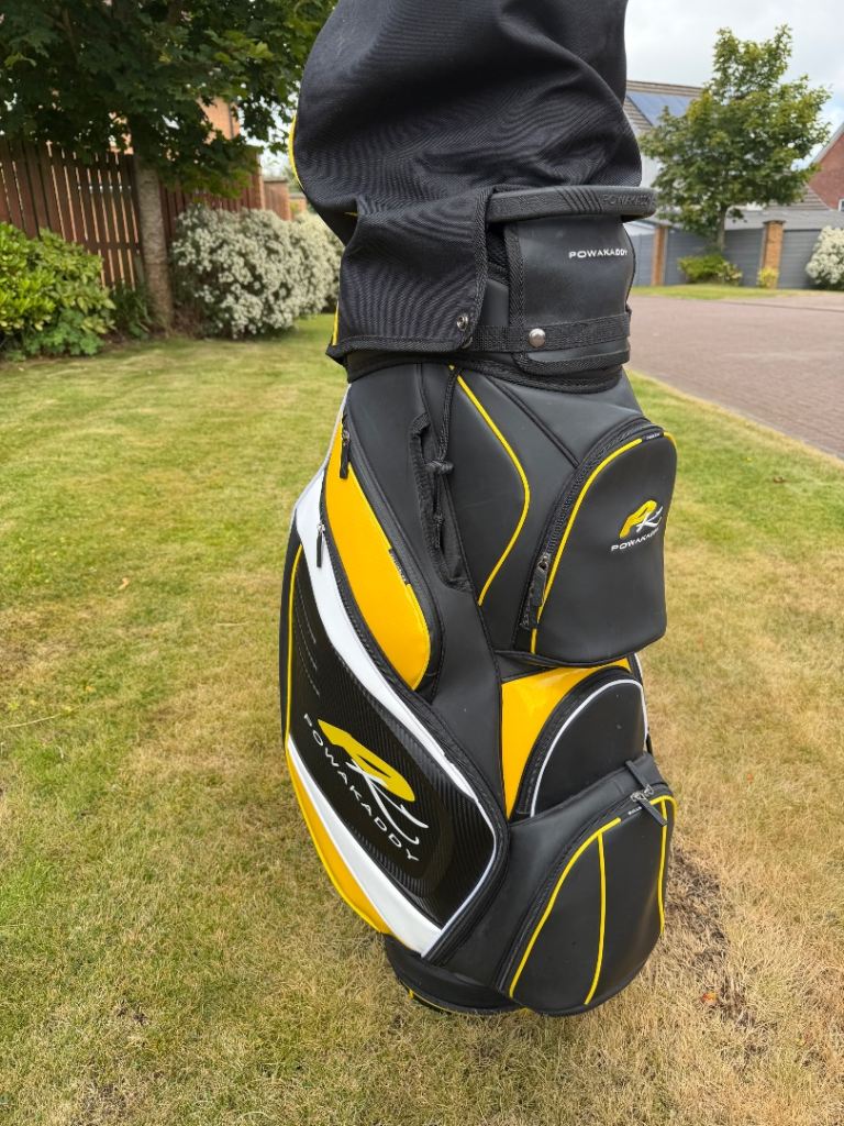 Powakaddy Golf Cart Bag – Black and Yellow, AS GOOD AS NEW