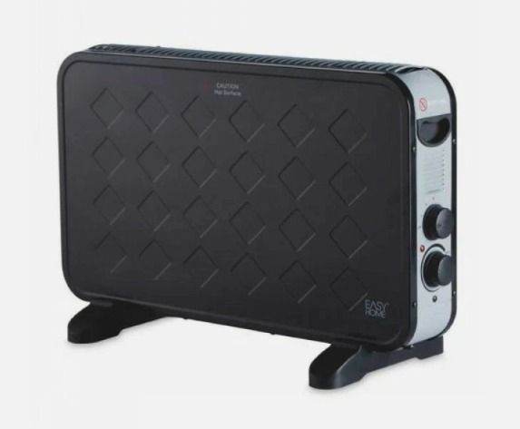 Easy Home Portable Freestanding Electric Convector Heater 2000W Black PRP 29.99
