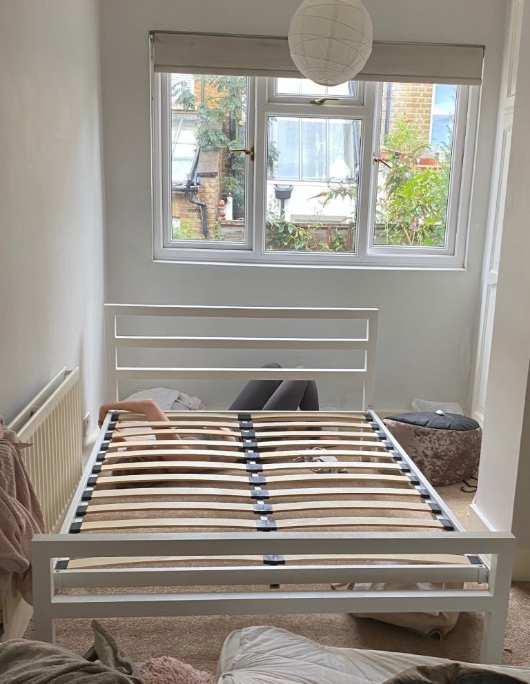 FREE White double bed-frame & mattress 