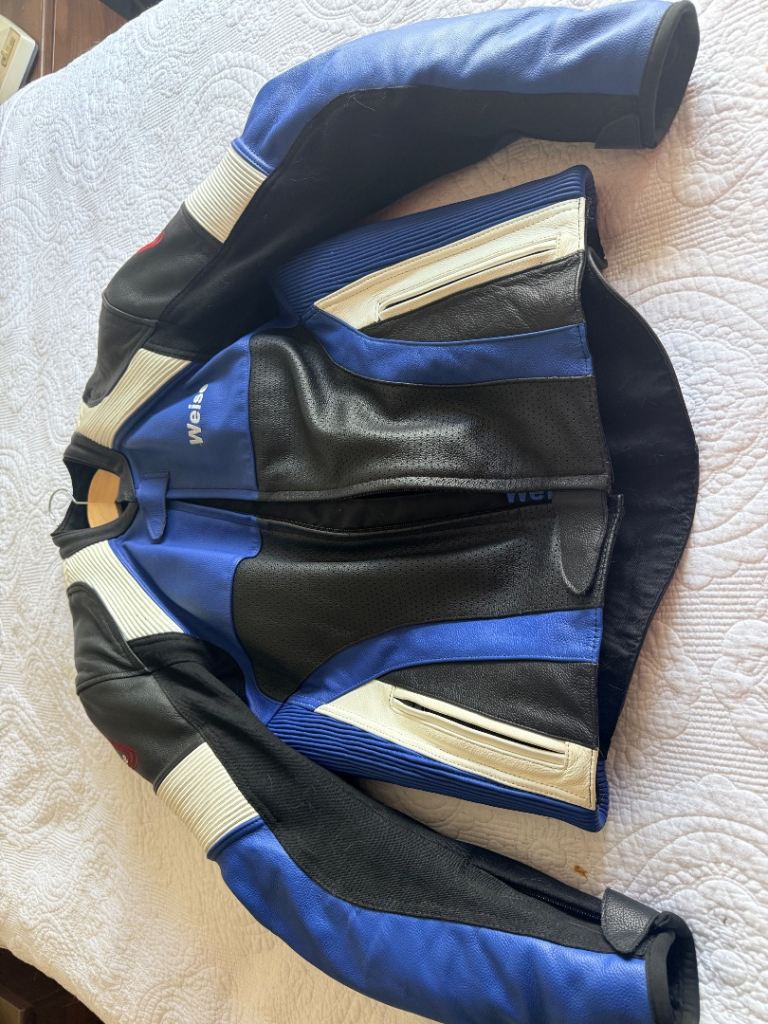 Weiss brand new leather motorcycle jacket 