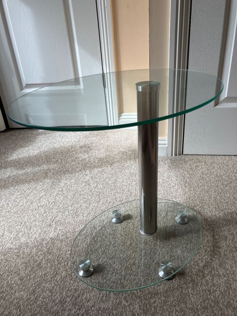 Small two tier glass coffee tables, excellent condition.