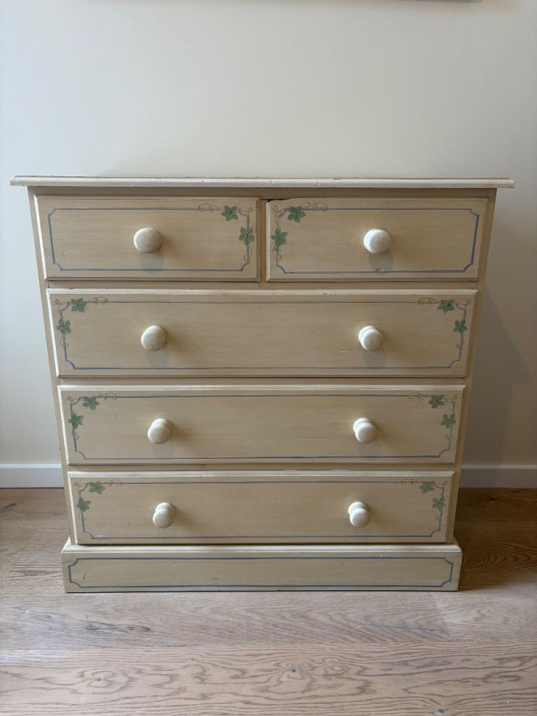 Hand Painted Antique Chest of Drawers 