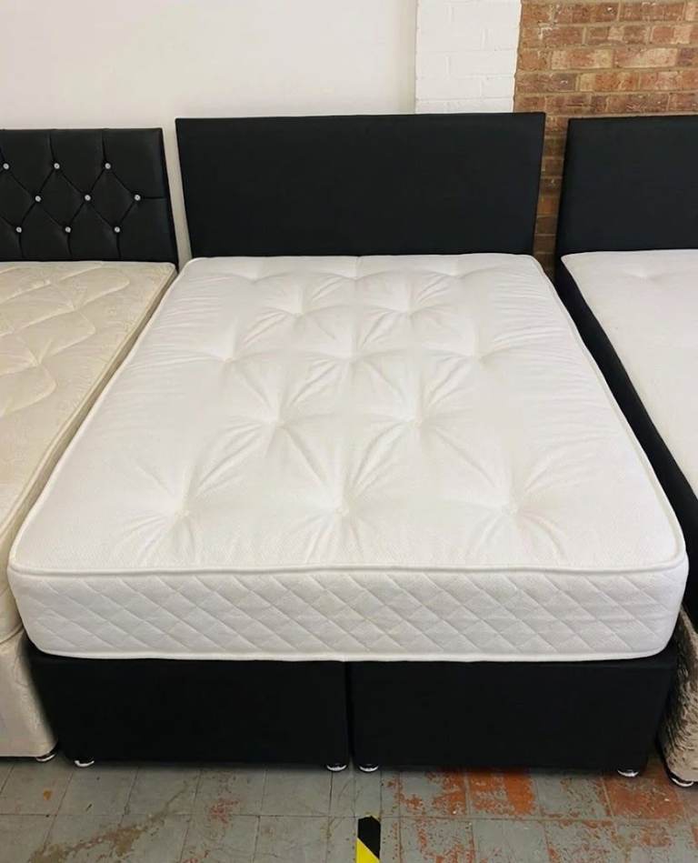 🛏️ 4FT6 Divan Bed + Foam Mattress & Storage Draws Optional📞 25% OFF – Best Price Deal