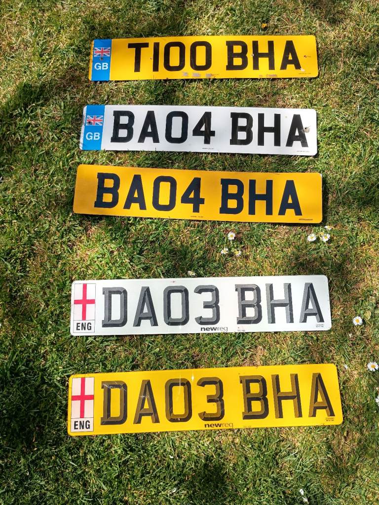 Personalised BHA registration plates