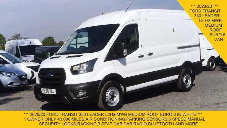 2020 Ford Transit 330 L2 H2 MWB MEDIUM ROOF IN WITH ONLY 40.000 MILES,AIR CONDITIONING,PARKIN Pan...