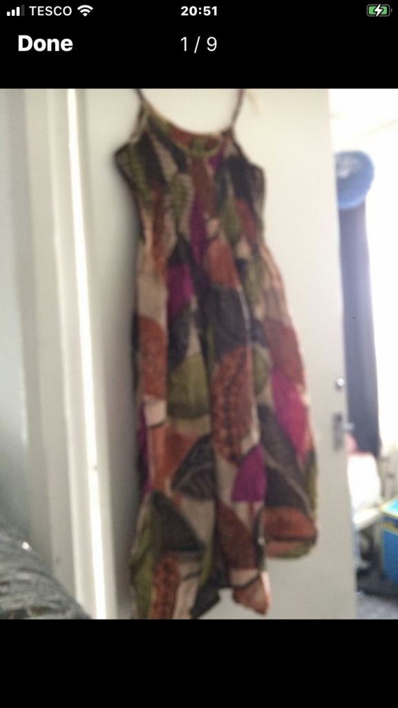 Dress women’s appox 16-18, viscose cotton sun dress holiday clothing 