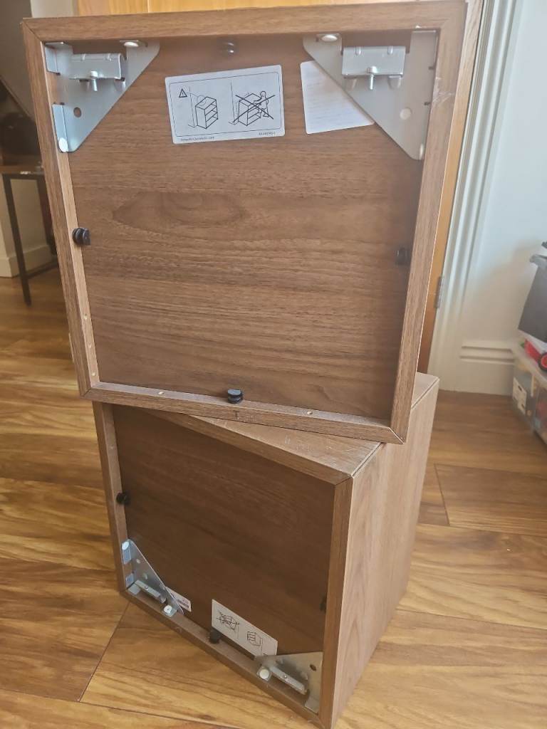 EKET Wall-mounted shelving unit, brown walnut effect, 35x25x35 cm