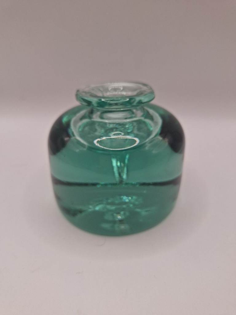 Mid-century art glass inkwell 