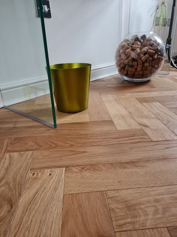 Brand new Ted Todd oak engineered Herringbone flooring 
