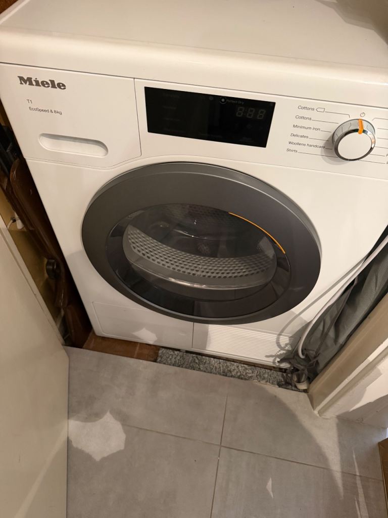 Miele T1 EcoSpeed 8kg Tumble Dryer – White, Good Condition