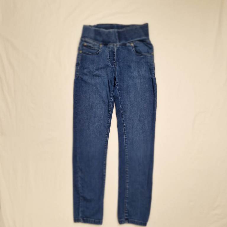 Unbranded Blue Women's Jeans Size 10 W26 L26 Elastic Waist Cotton Preloved