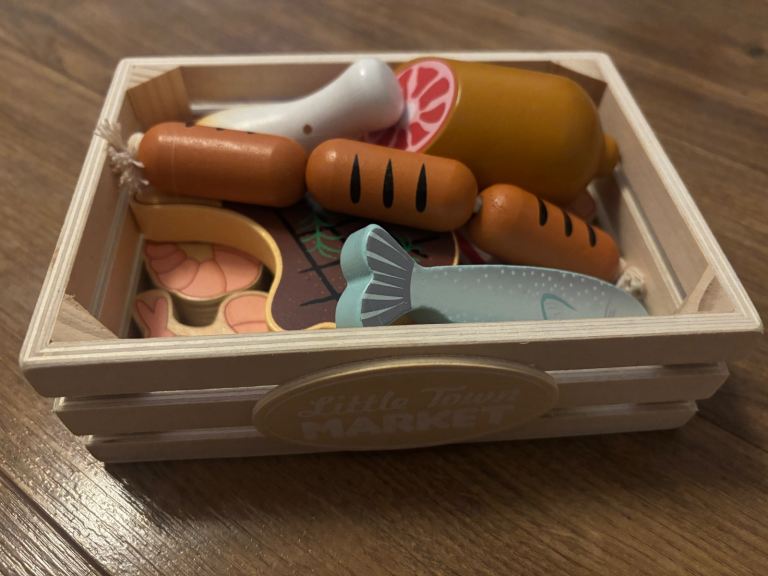 IKEA Duktig Wooden Play Kitchen + Food & Utensils Bundle