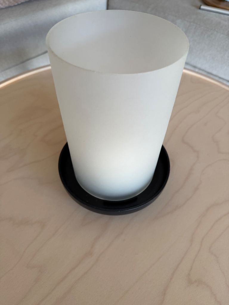 Lantern , frosted glass/black 