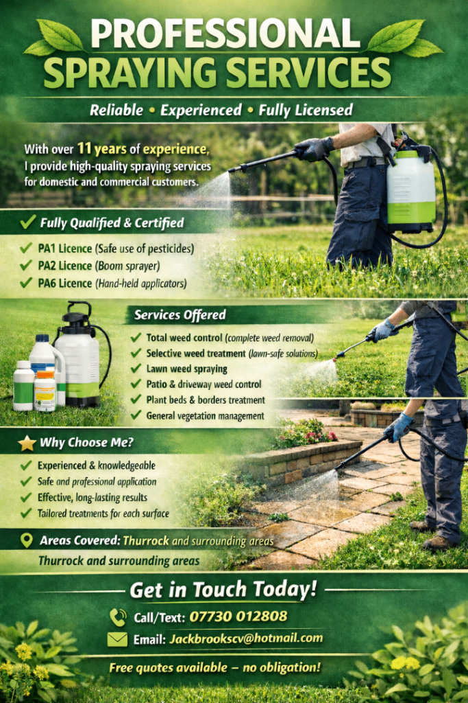 Weed Spraying Services. Free quotes. 