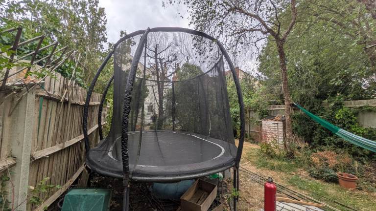 Large Oval Garden Trampoline with Safety Net – 8 x 13 foot