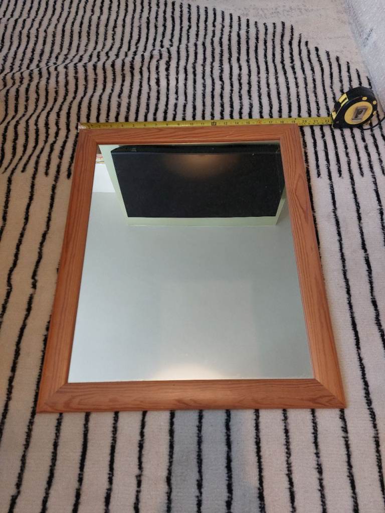Mirror with wooden frame 