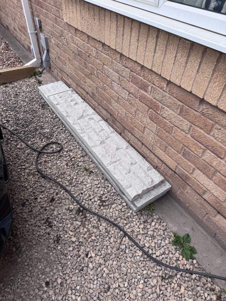 3 Concrete Gravel Boards – Good Condition, Patterned