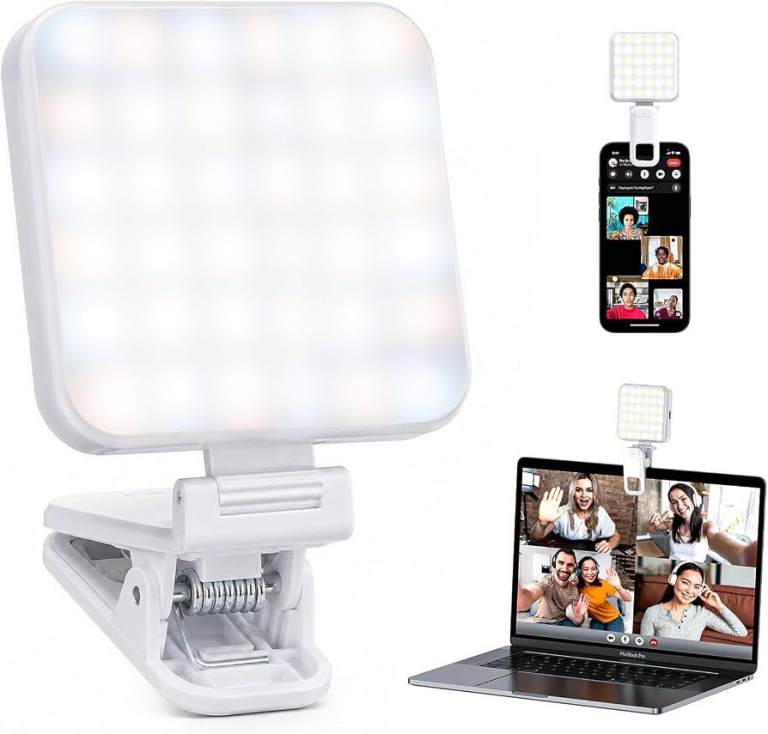WINDESHI Phone Selfie Light – Clip-on with Adjustable Brightness