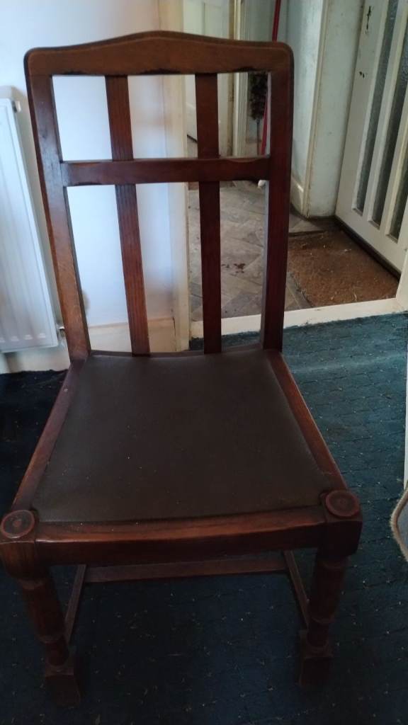 Oak dining table and chairs