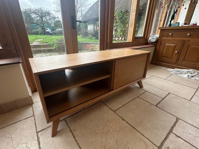 TV stand, light oak