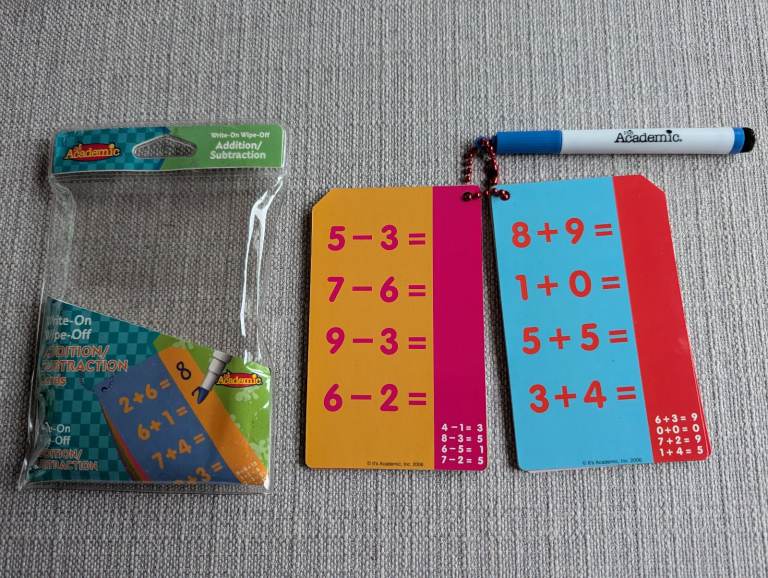 Write-On Wipe-Off Addition/Subtraction Cards