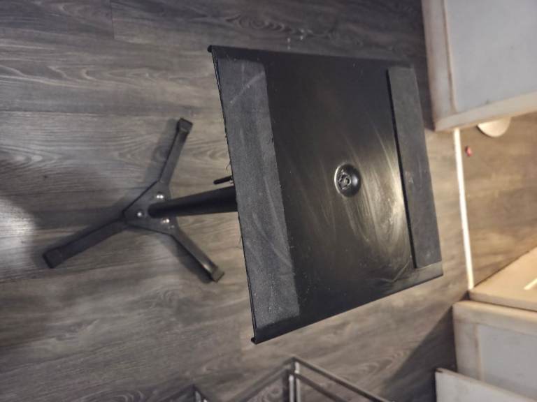 Pulse Black Metal Swivel Stool - Good Condition