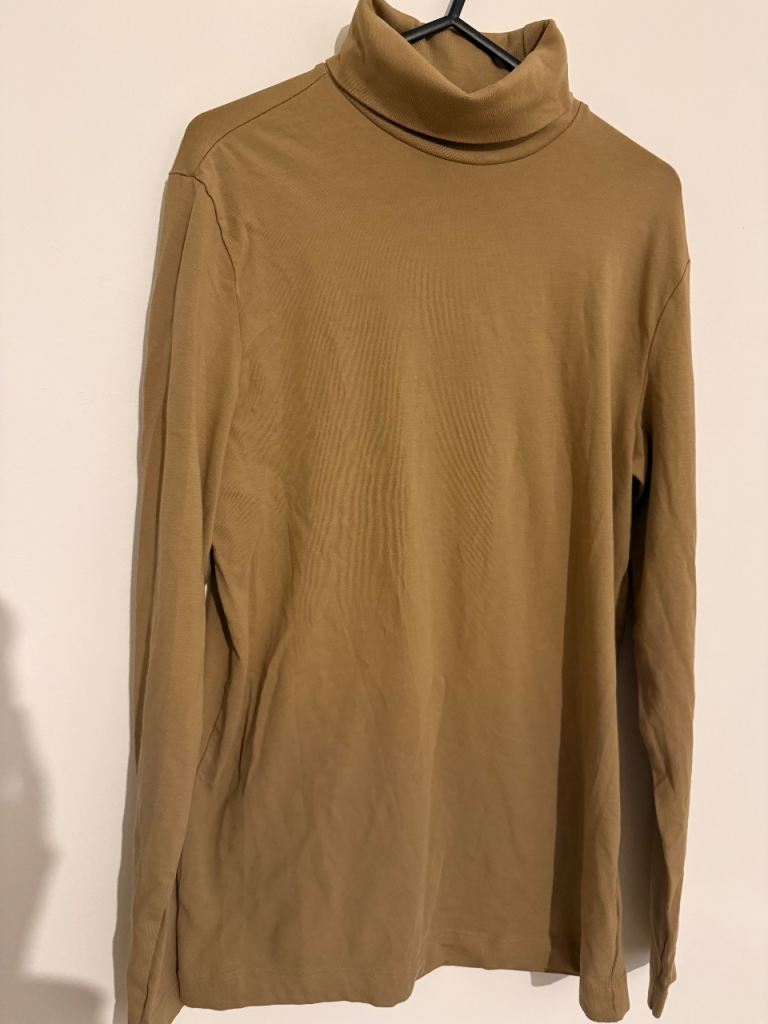 Camel Long sleeve Turtle Neck Top size S